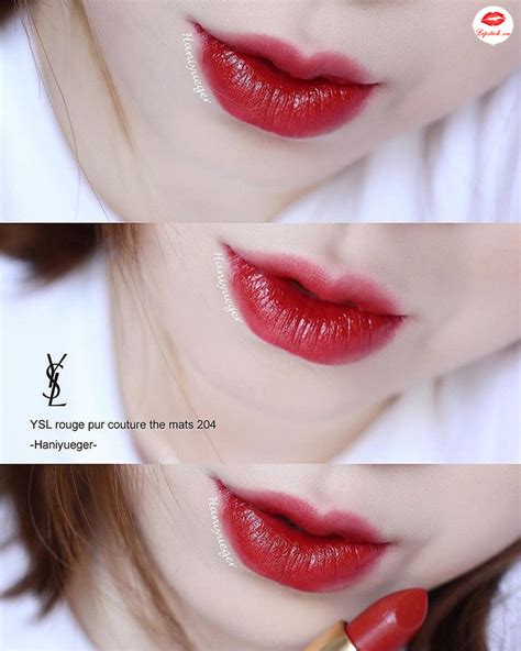 son ysl màu 204 rouge scandal|[Review] Son YSL 204 Rouge Scandal Màu Đỏ Mận.